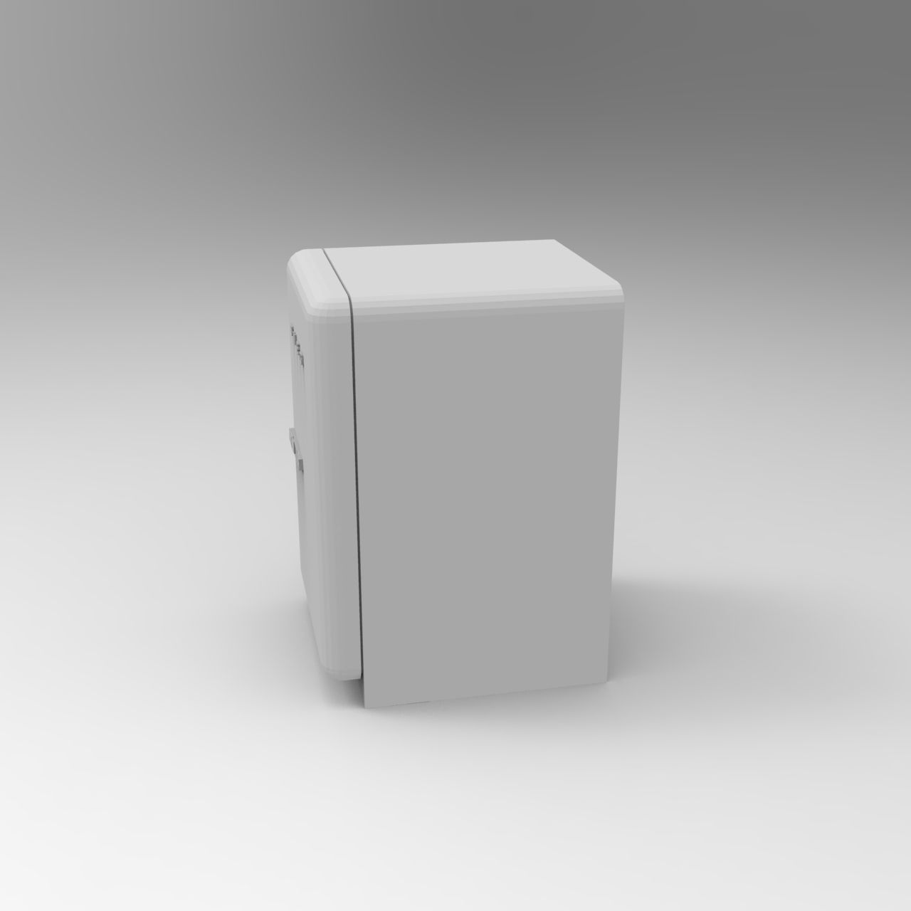 Smeg vintage refrigerator - 1-35 scale diorama accessory 3D print model_12