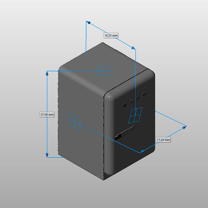 Smeg vintage refrigerator - 1-35 scale diorama accessory 3D print model_2
