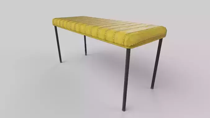 stool bench with legs 3D model