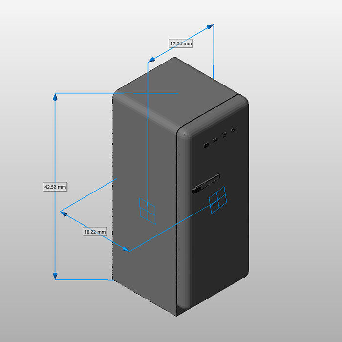 Smeg vintage refrigerator - 1-35 scale diorama accessory 3D print model_2