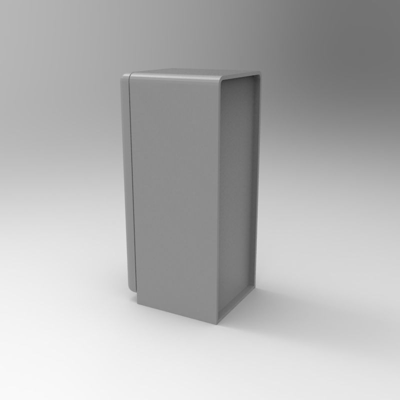 Smeg vintage refrigerator - 1-35 scale diorama accessory 3D print model_9