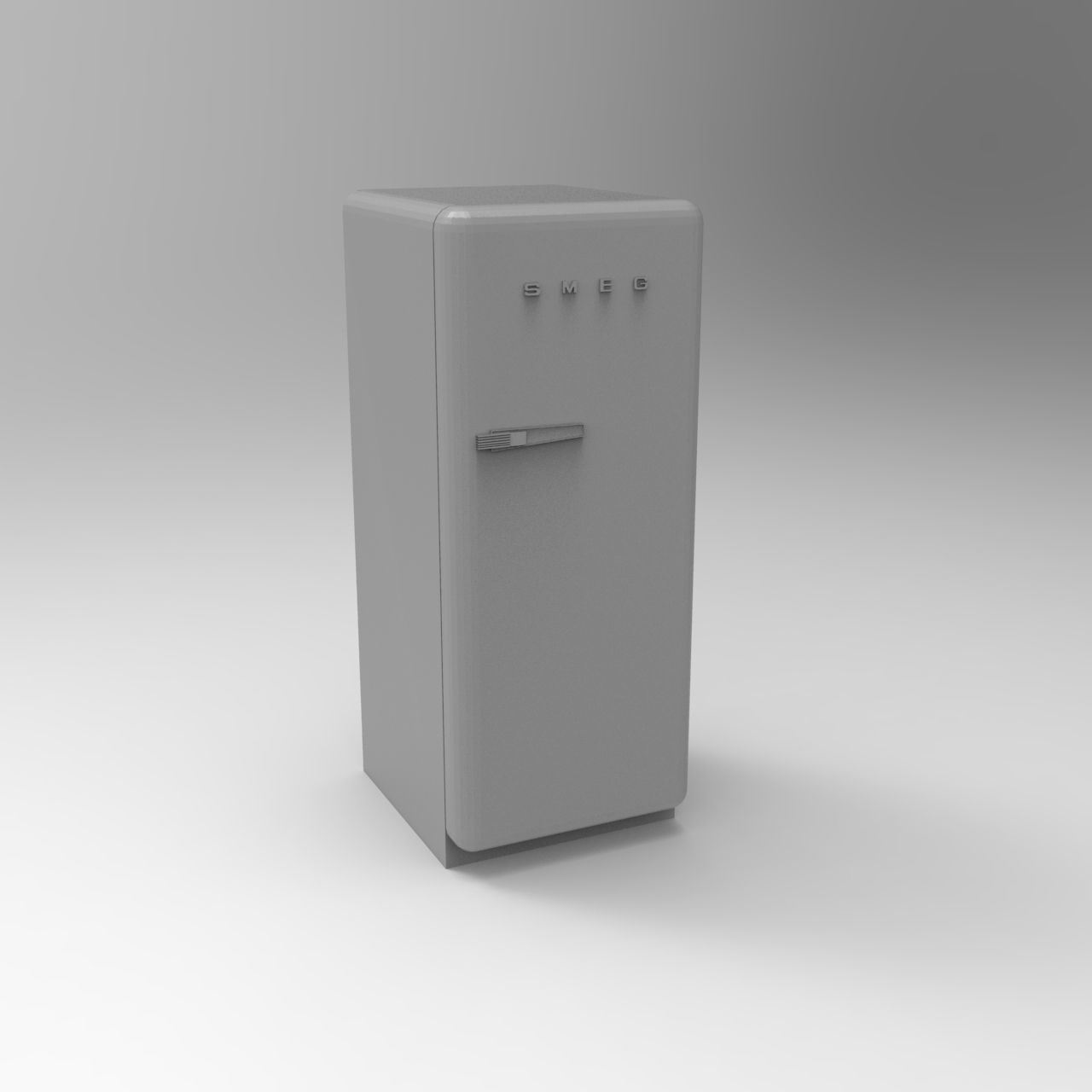 Smeg vintage refrigerator - 1-35 scale diorama accessory 3D print model_14