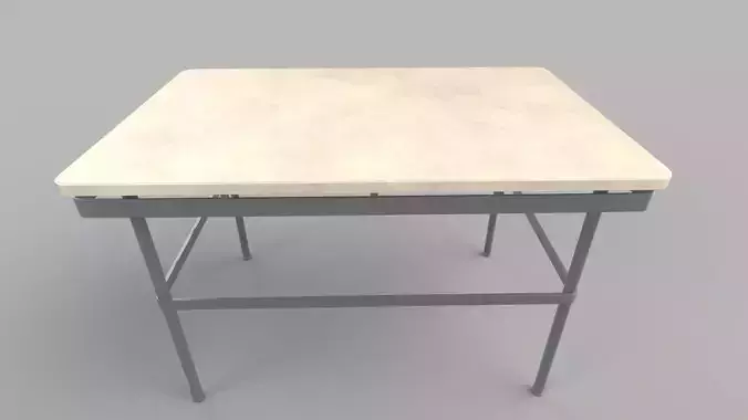 table with top and metal legs