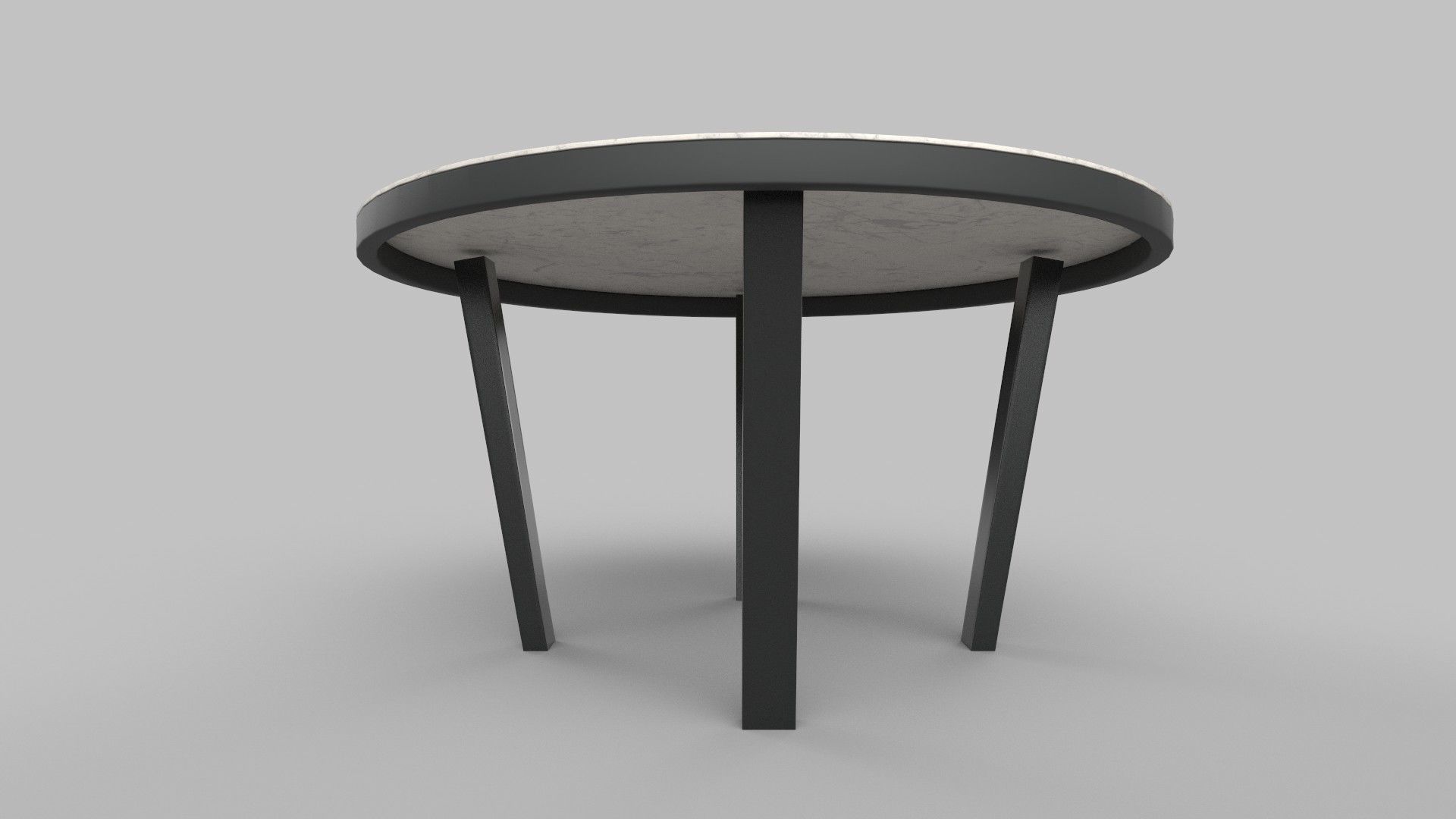 table round marble with legs 3D model_1