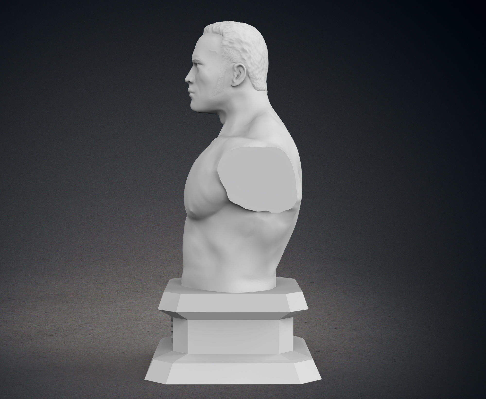 The Rock Bust - Classic Version 3D print model_3