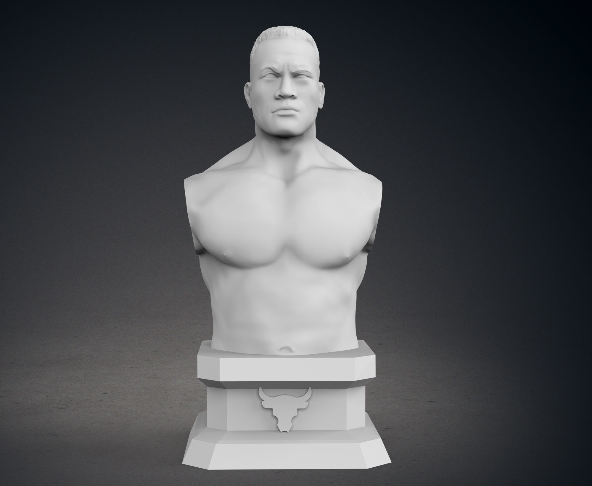 The Rock Bust - Classic Version 3D print model_1