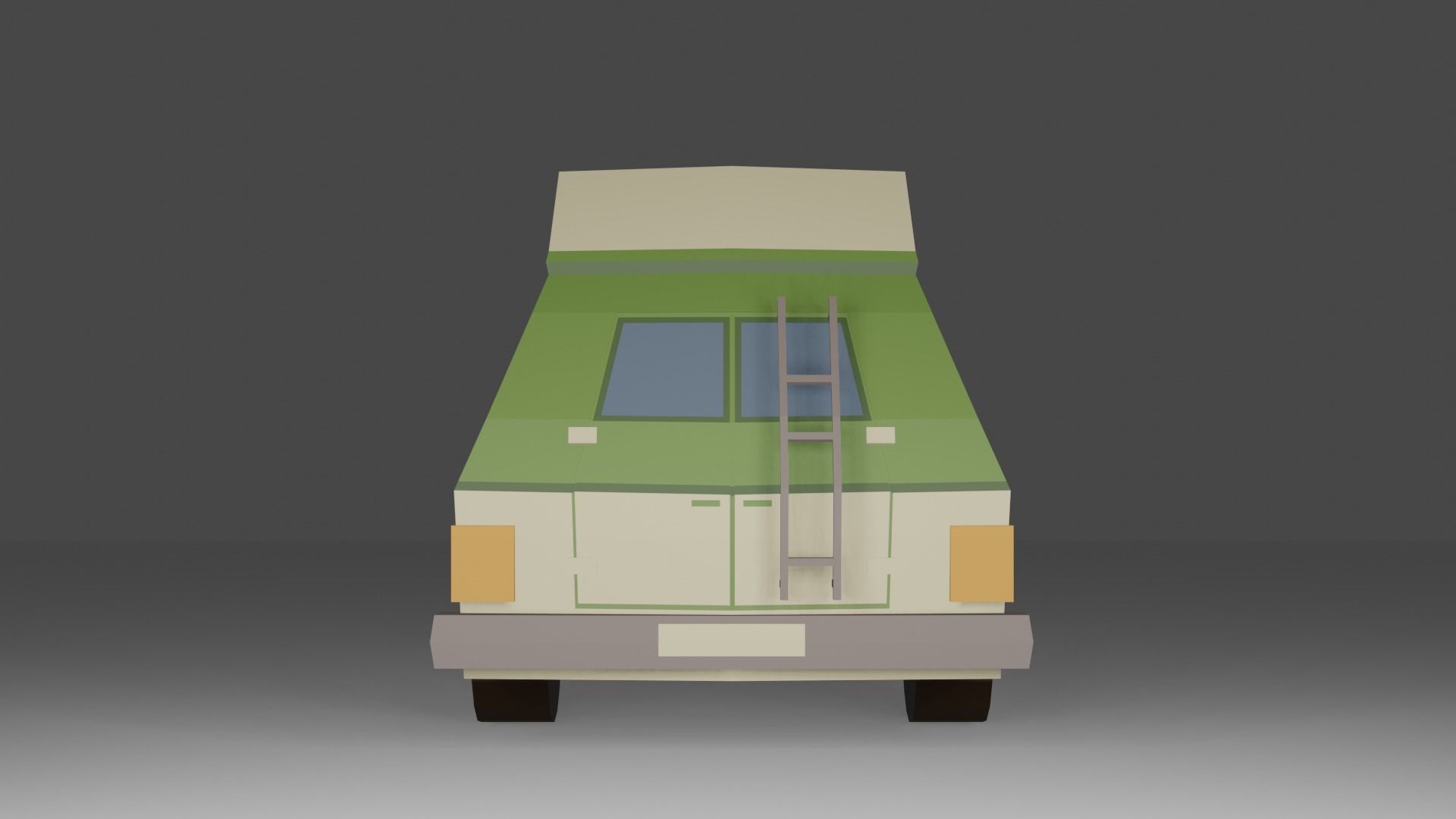 Cartoon low poly camper van 3D model Free low-poly 3D model_3