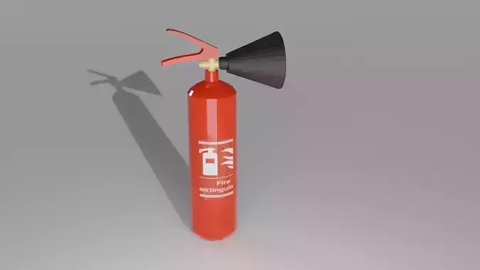 Low poly fire extinguisher