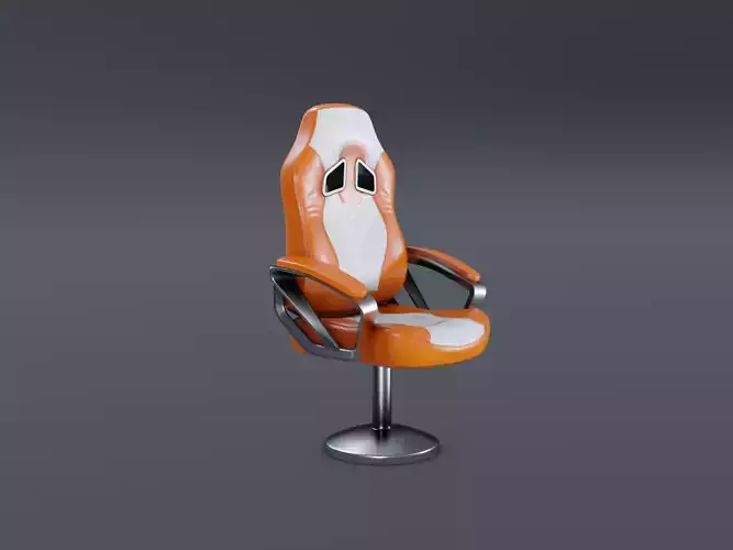Stylized gaming chair Low-poly 3D model