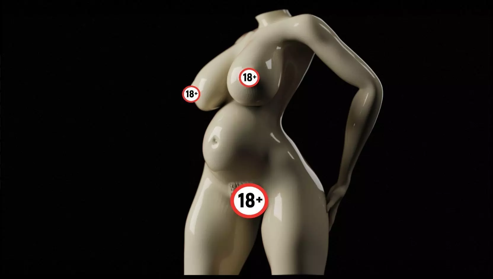 Sexy Woman Statue 6 Pregnant 3D print model_0