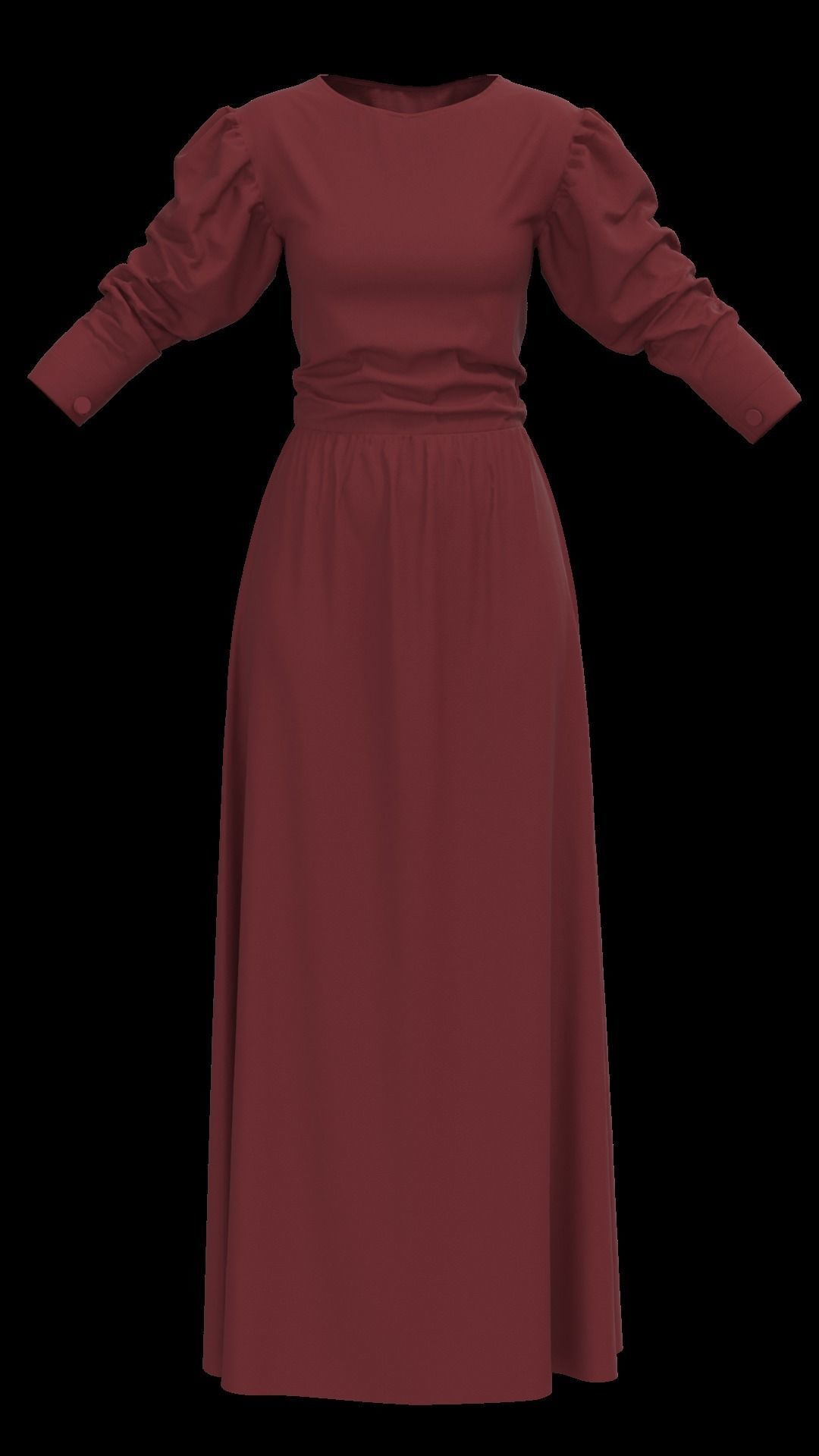 Dress Marvelous Designer 3D model_6