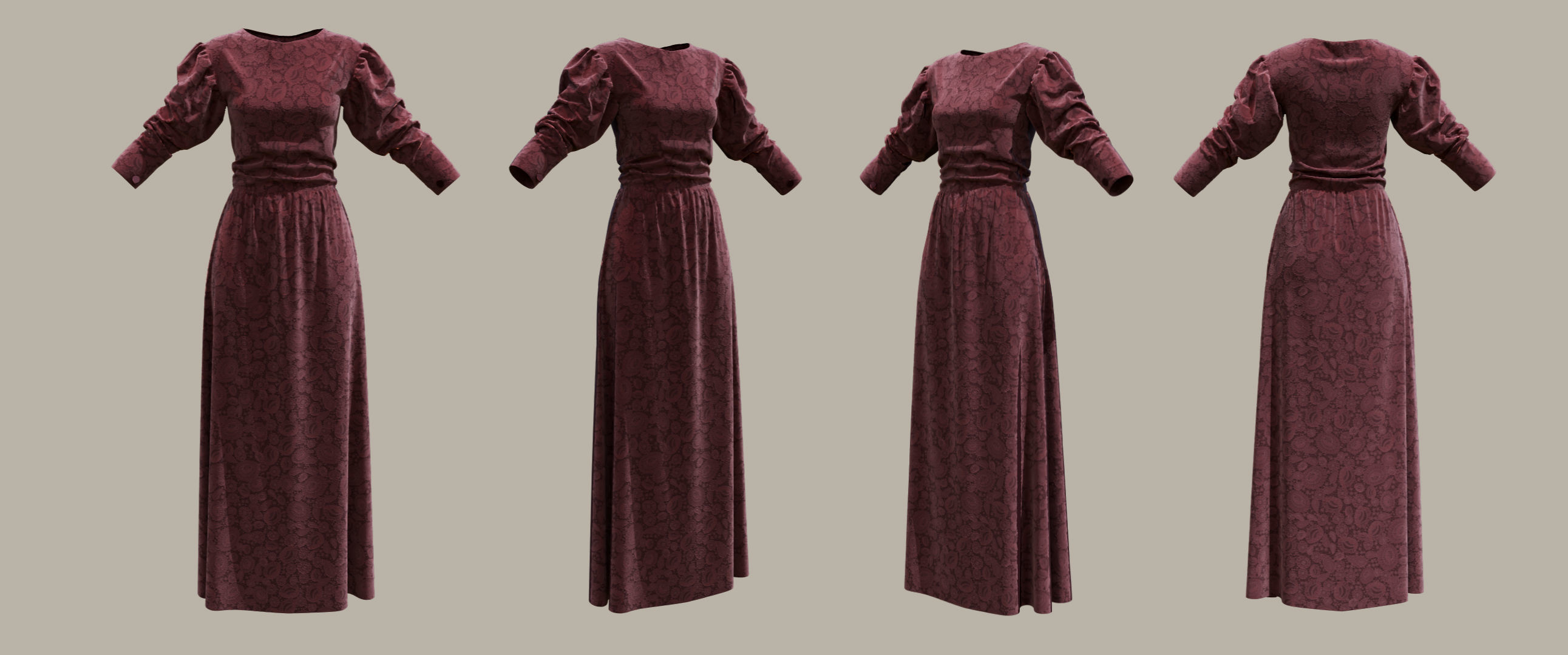 Dress Marvelous Designer 3D model_1