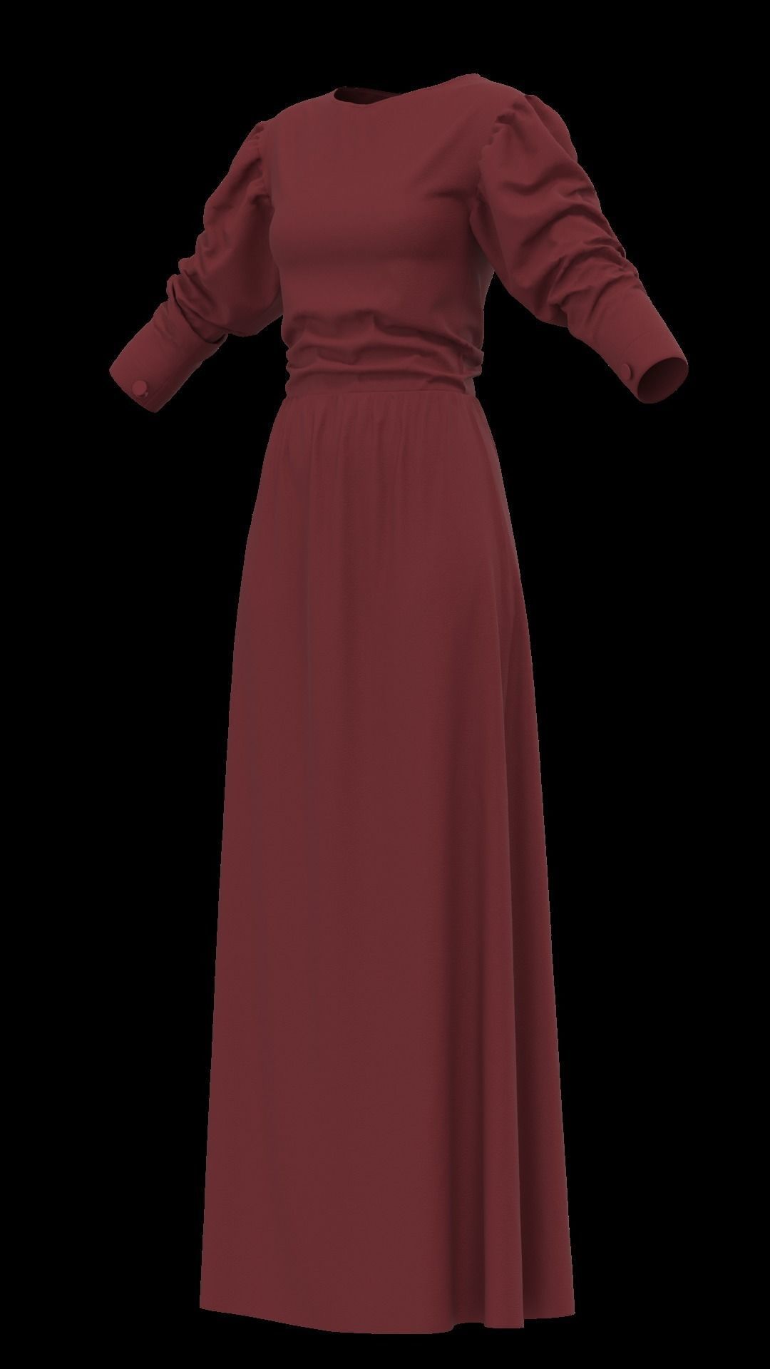 Dress Marvelous Designer 3D model_9