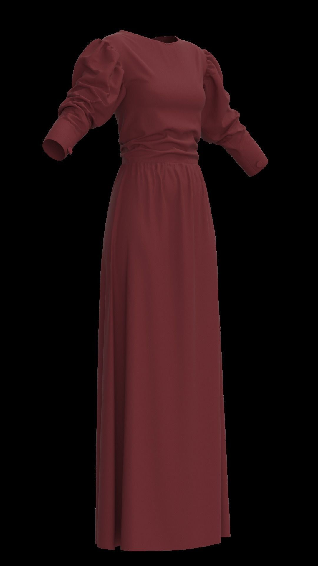 Dress Marvelous Designer 3D model_7