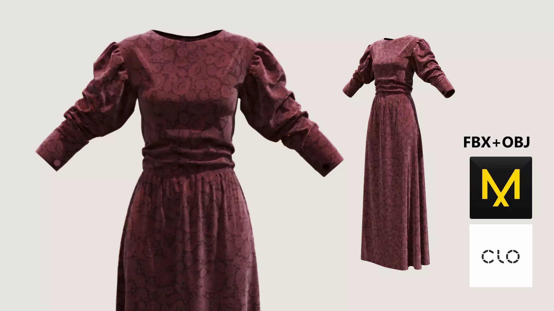 Dress Marvelous Designer 3D model_0