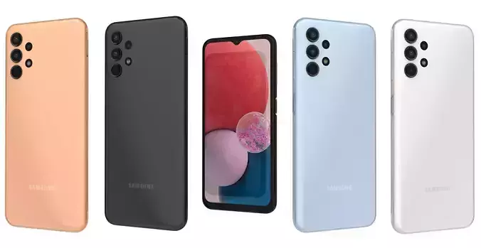 Samsung Galaxy A13 LTE All Colors Low-poly 3D model
