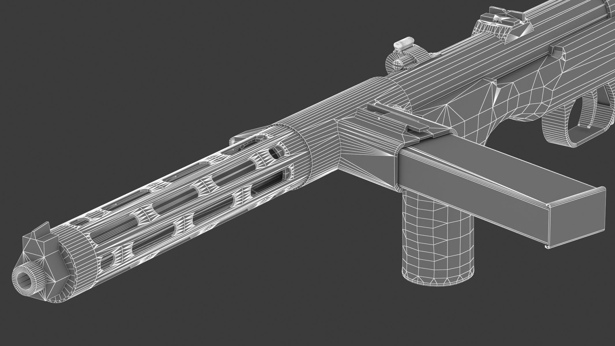 Erma EMP-35 Low Poly Low-poly 3D model_21