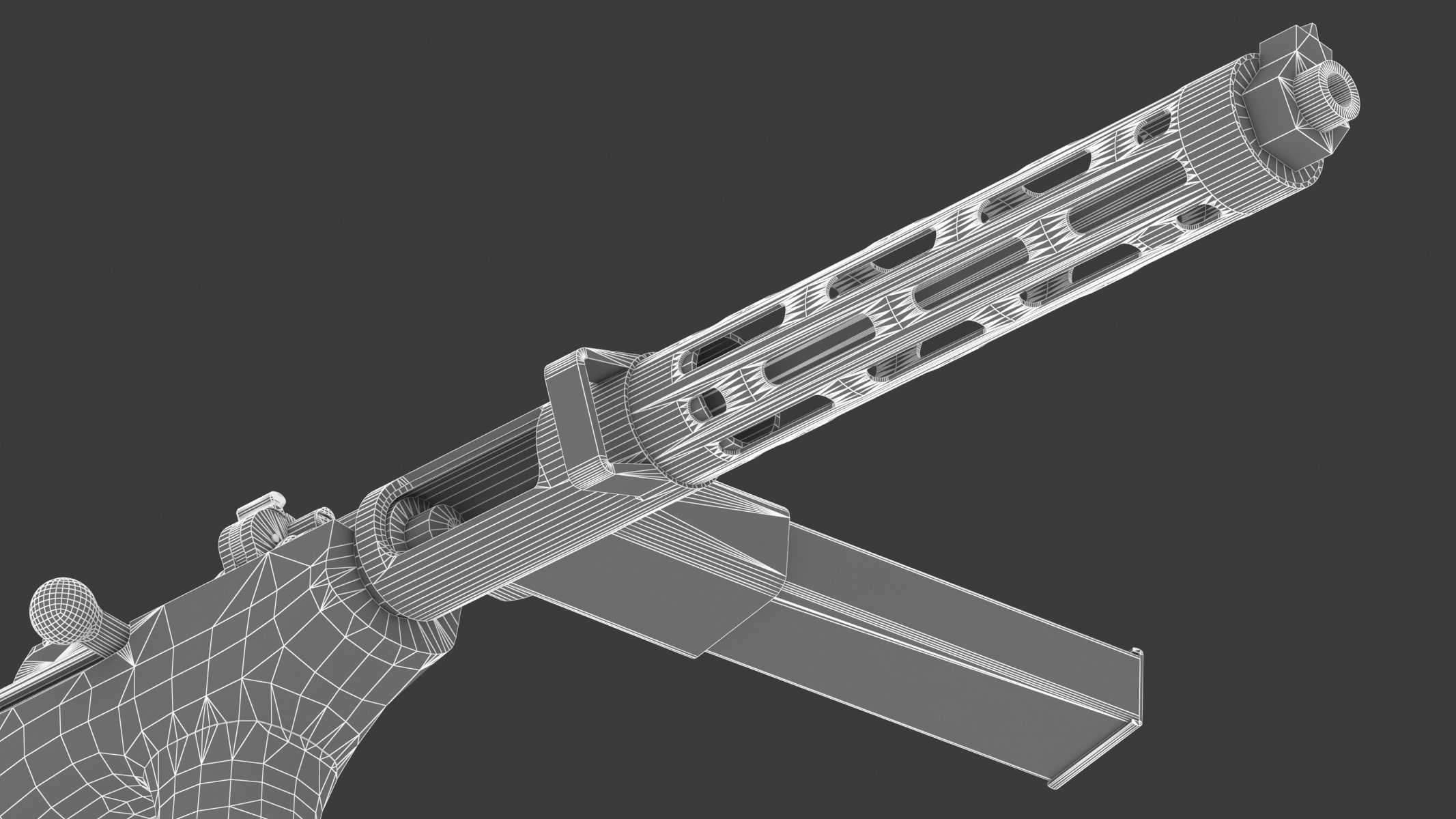 Erma EMP-35 Low Poly Low-poly 3D model_27