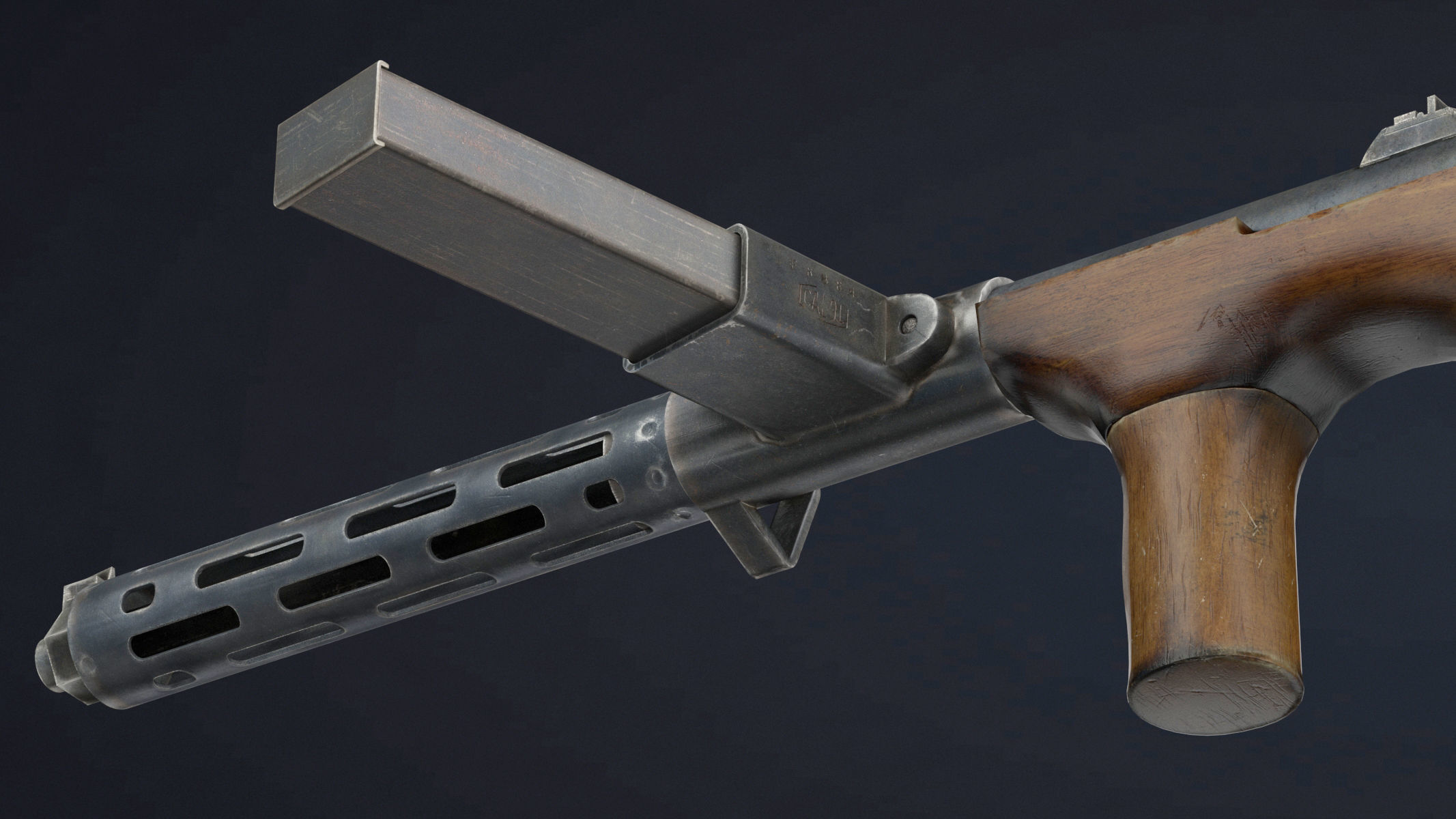 Erma EMP-35 Low Poly Low-poly 3D model_10