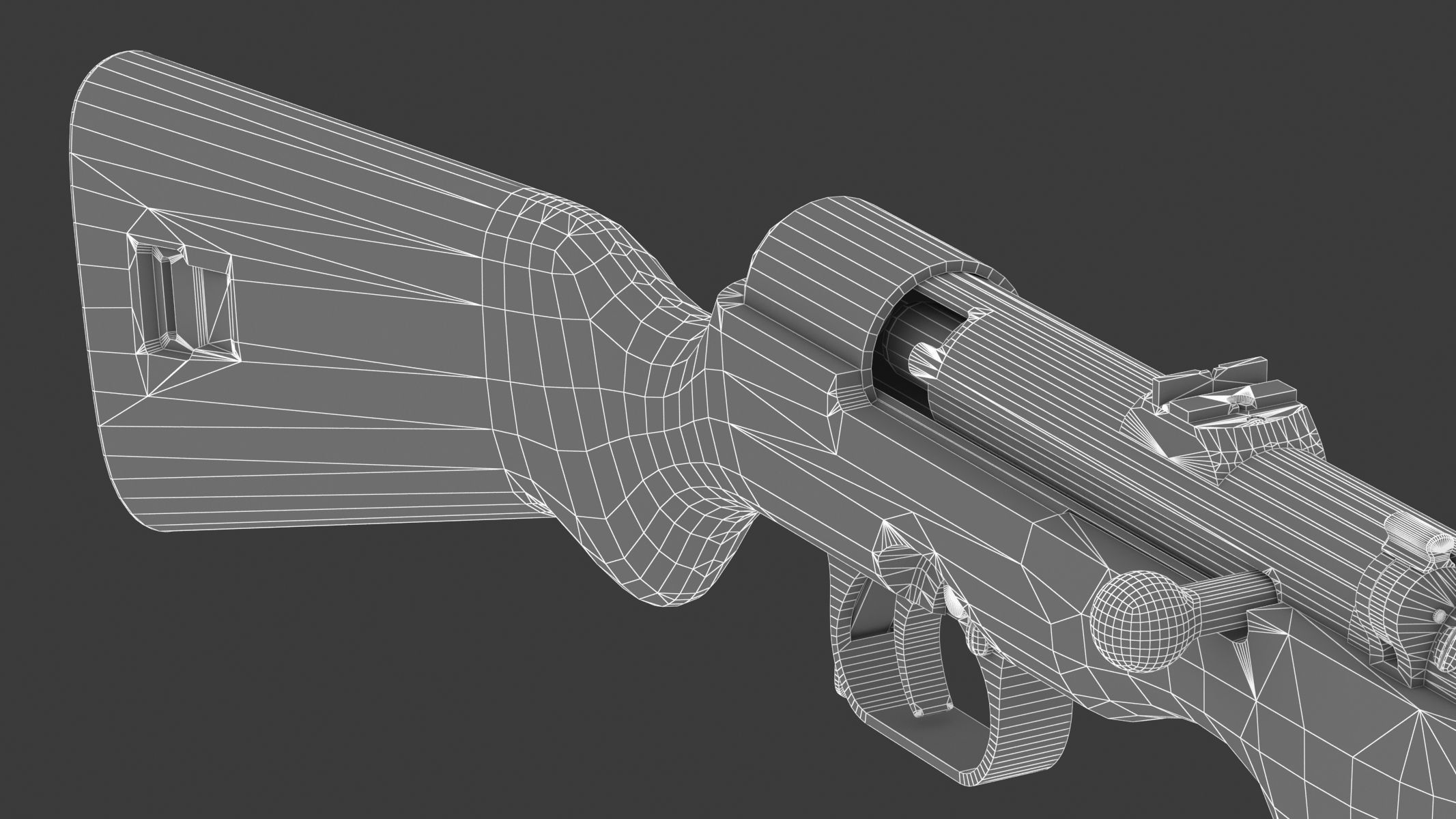 Erma EMP-35 Low Poly Low-poly 3D model_22