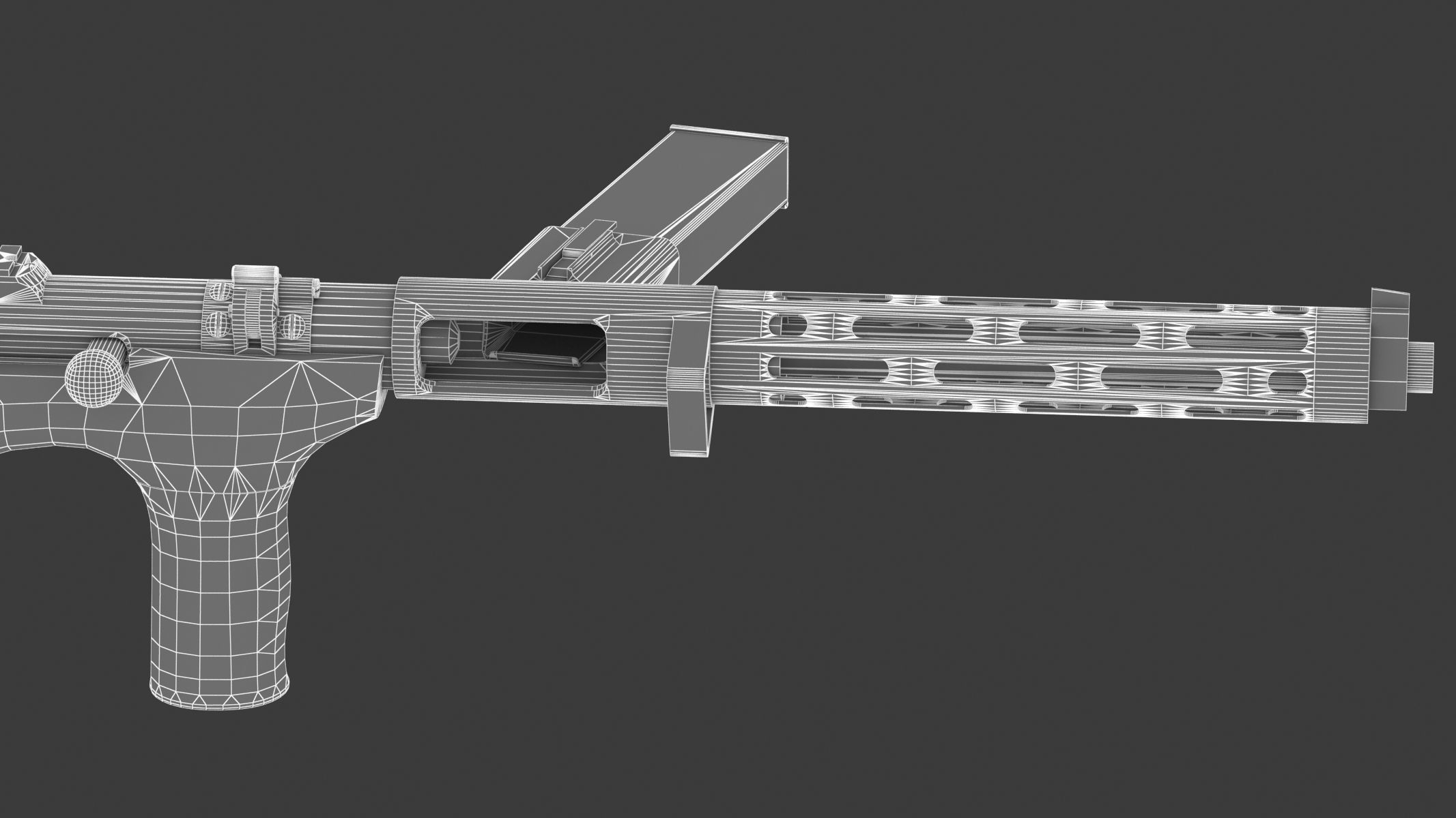 Erma EMP-35 Low Poly Low-poly 3D model_23