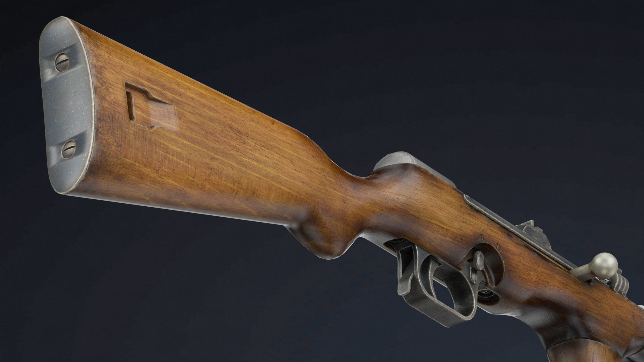 Erma EMP-35 Low Poly Low-poly 3D model_11