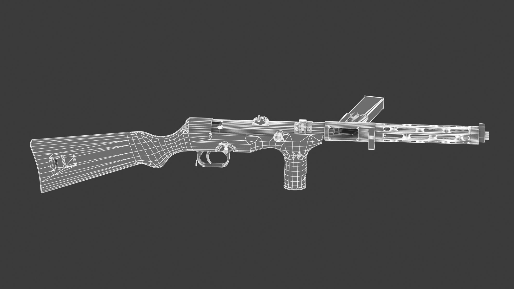 Erma EMP-35 Low Poly Low-poly 3D model_18