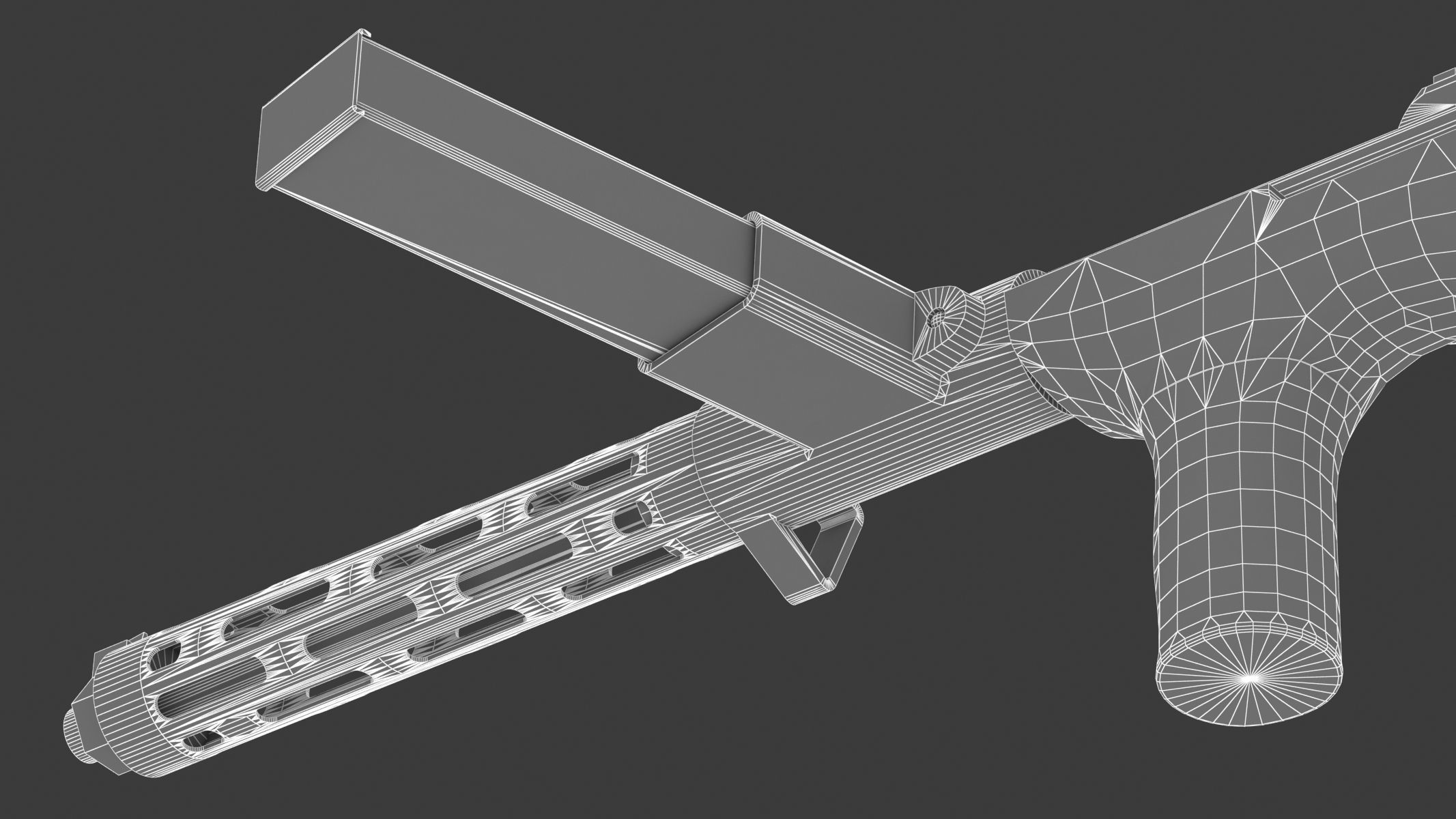 Erma EMP-35 Low Poly Low-poly 3D model_25