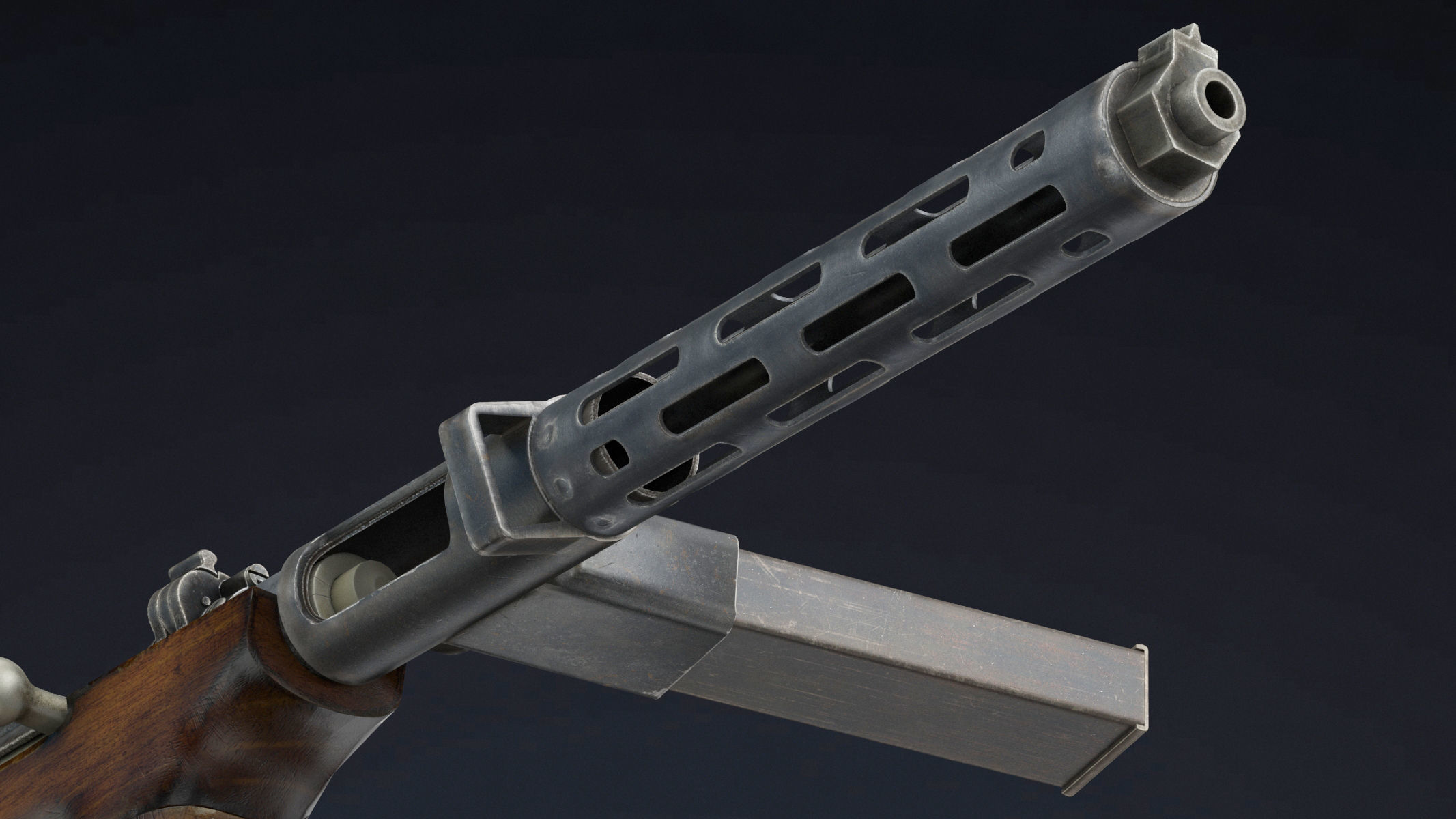 Erma EMP-35 Low Poly Low-poly 3D model_12