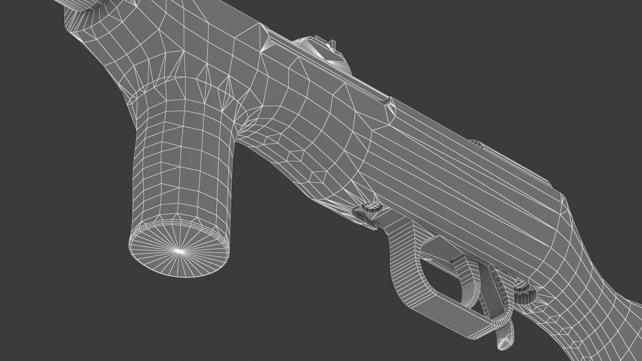 Erma EMP-35 Low Poly Low-poly 3D model_28