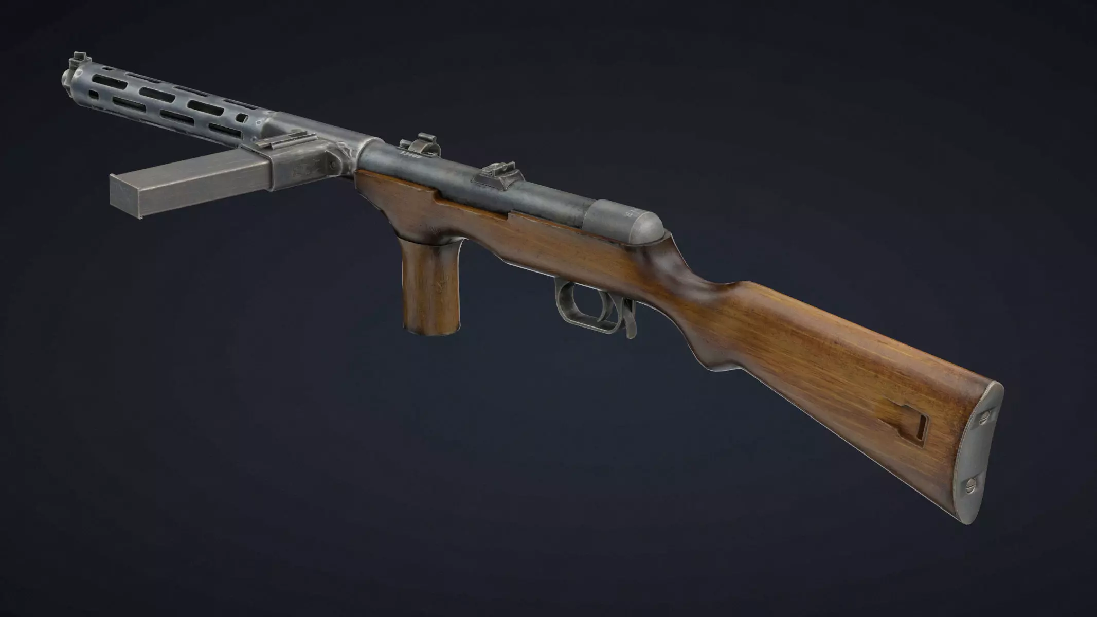 Erma EMP-35 Low Poly Low-poly 3D model_0