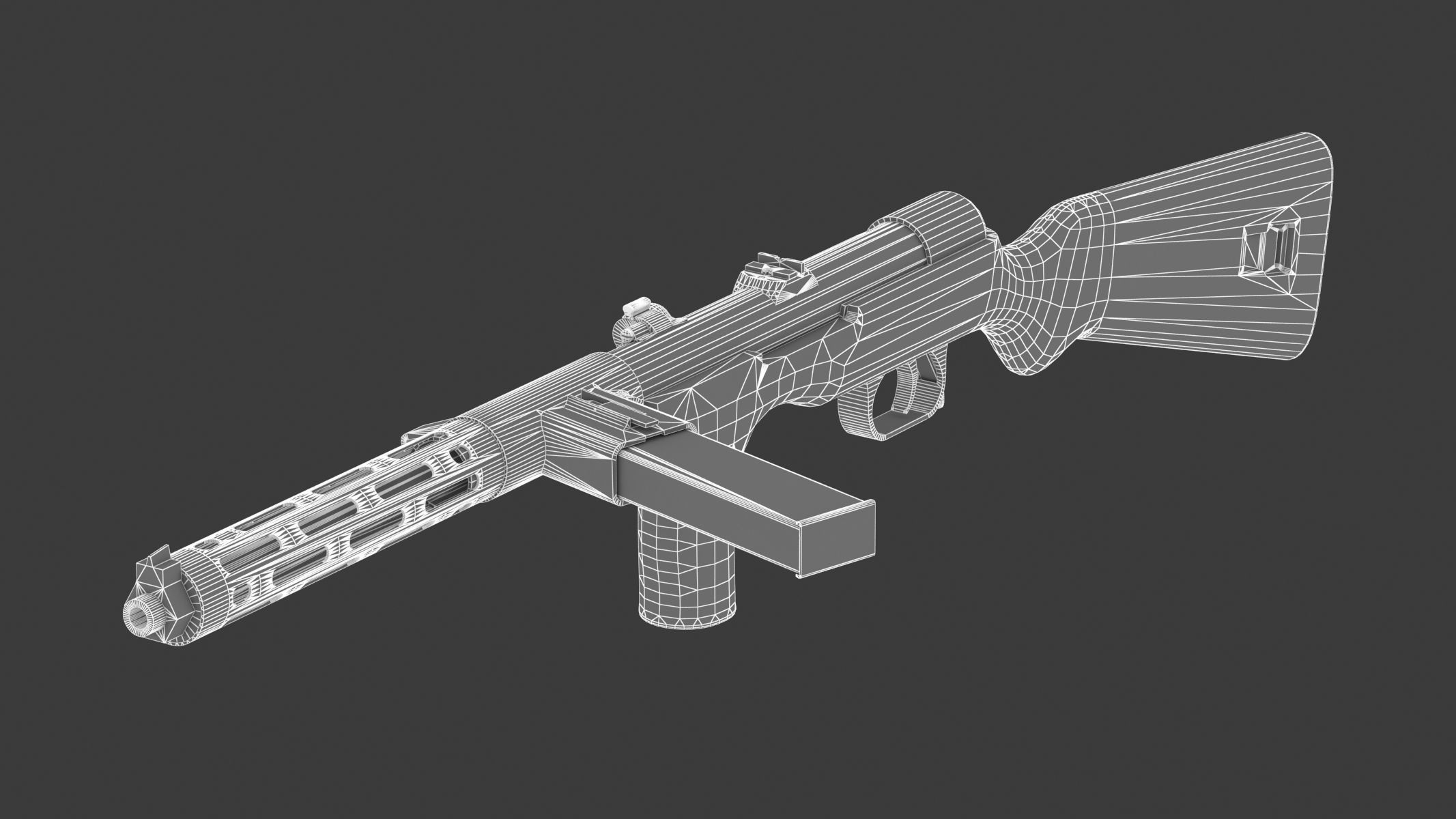 Erma EMP-35 Low Poly Low-poly 3D model_16