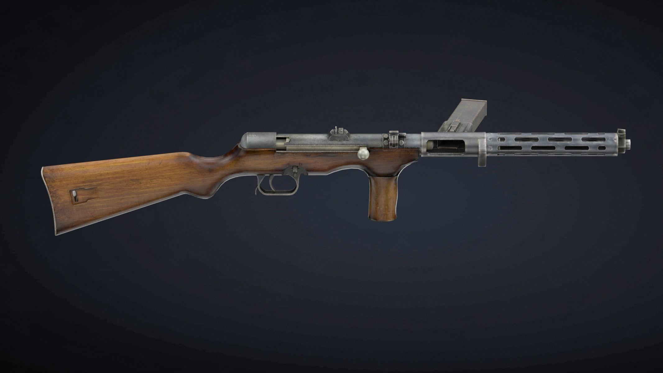 Erma EMP-35 Low Poly Low-poly 3D model_3