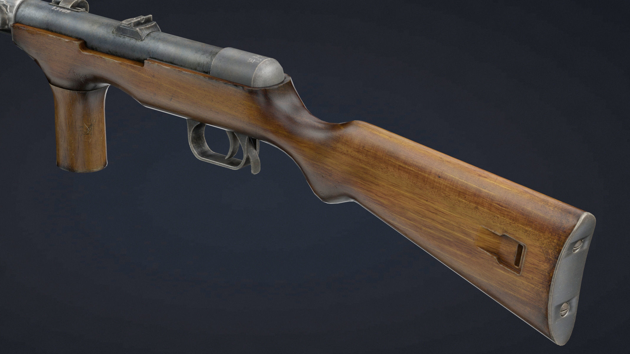 Erma EMP-35 Low Poly Low-poly 3D model_5