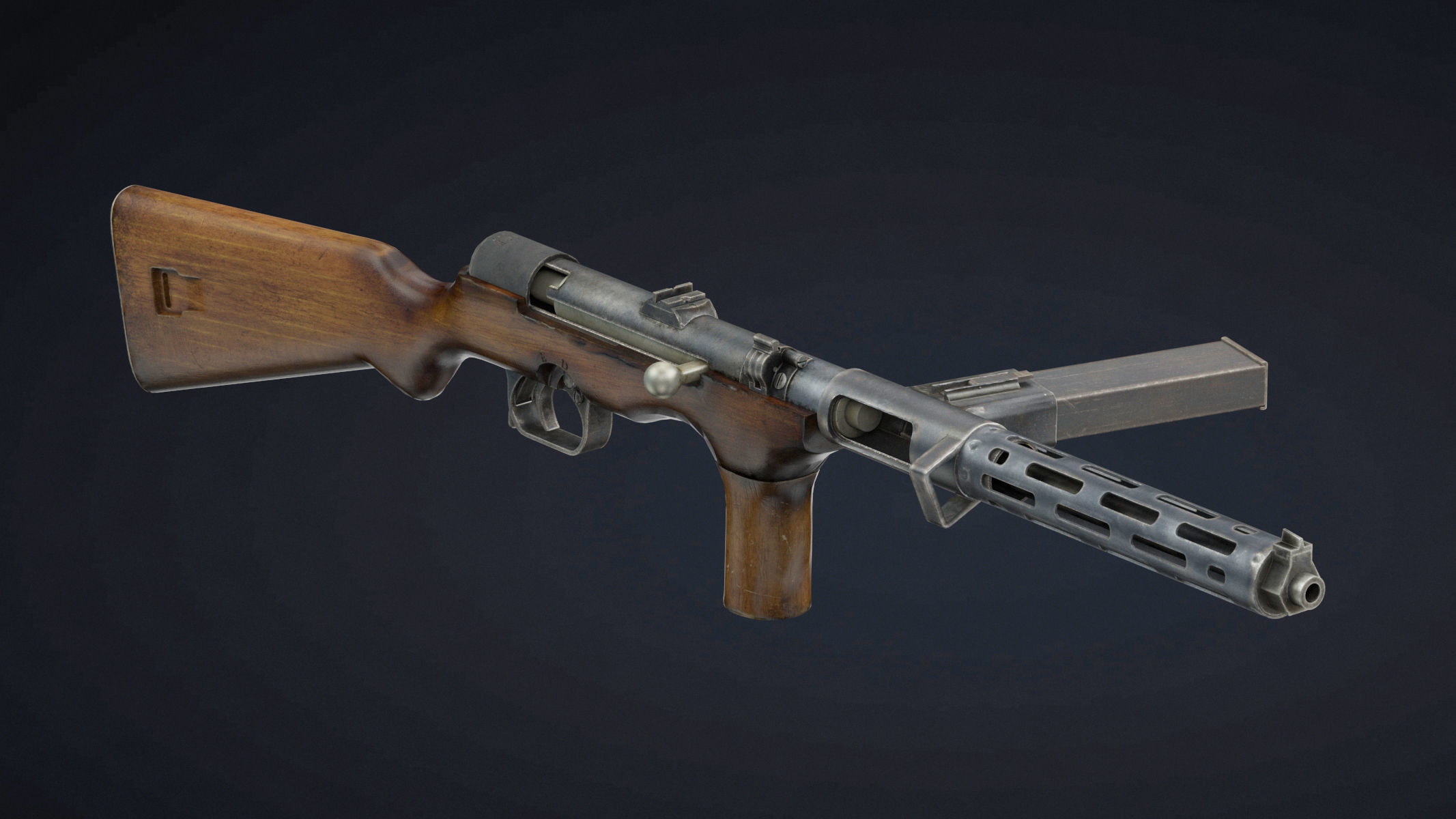 Erma EMP-35 Low Poly Low-poly 3D model_2