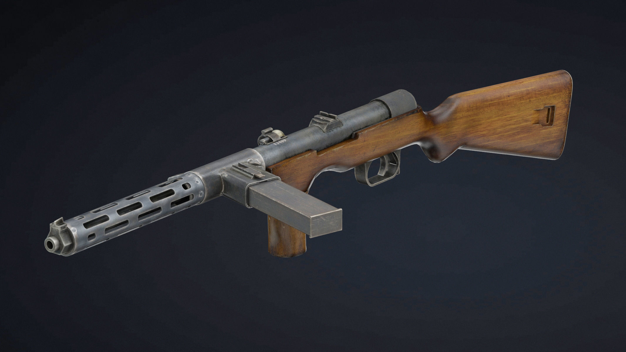 Erma EMP-35 Low Poly Low-poly 3D model_1