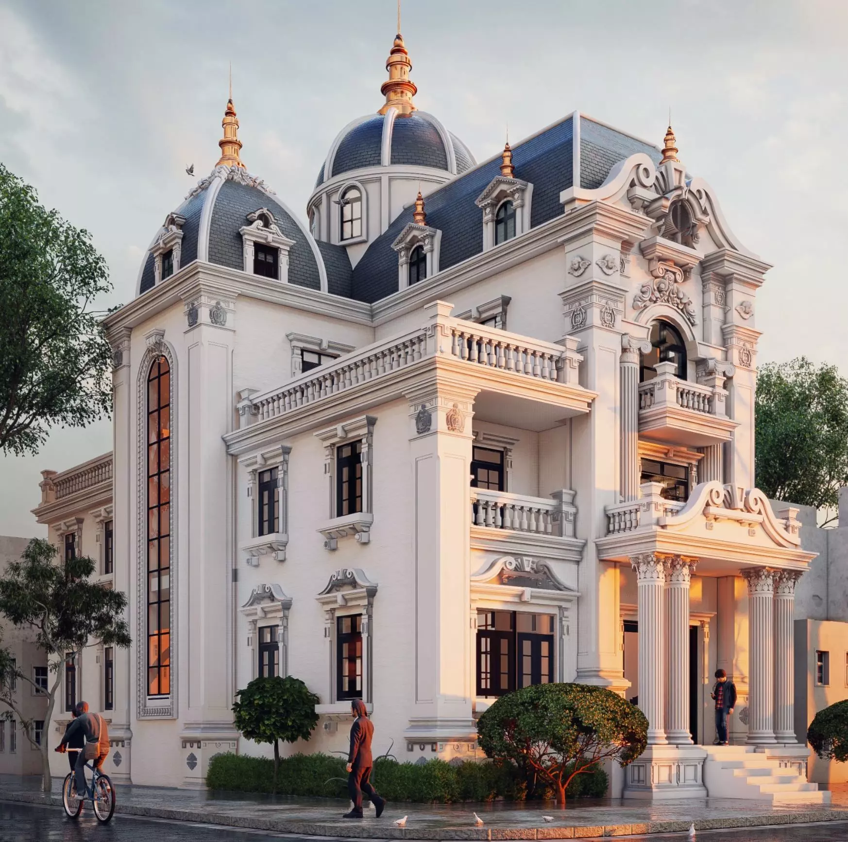 Classic columns collection 3D model Low-poly 3D model_0