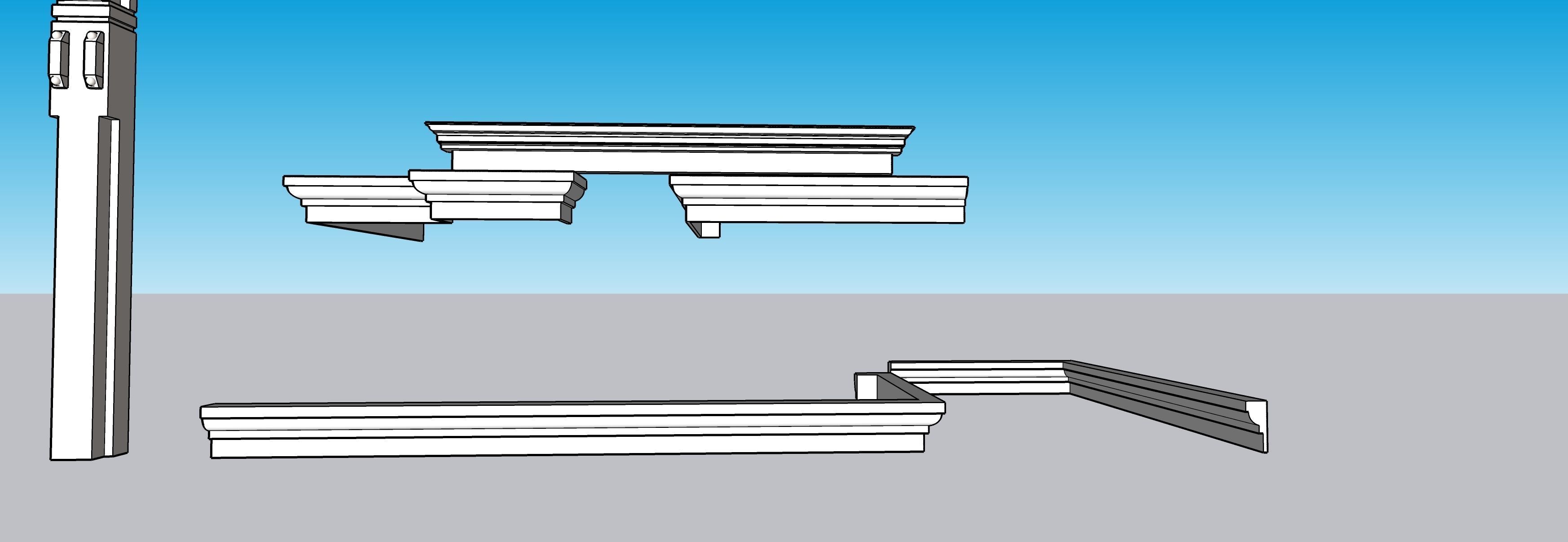 Classic columns collection 3D model Low-poly 3D model_20