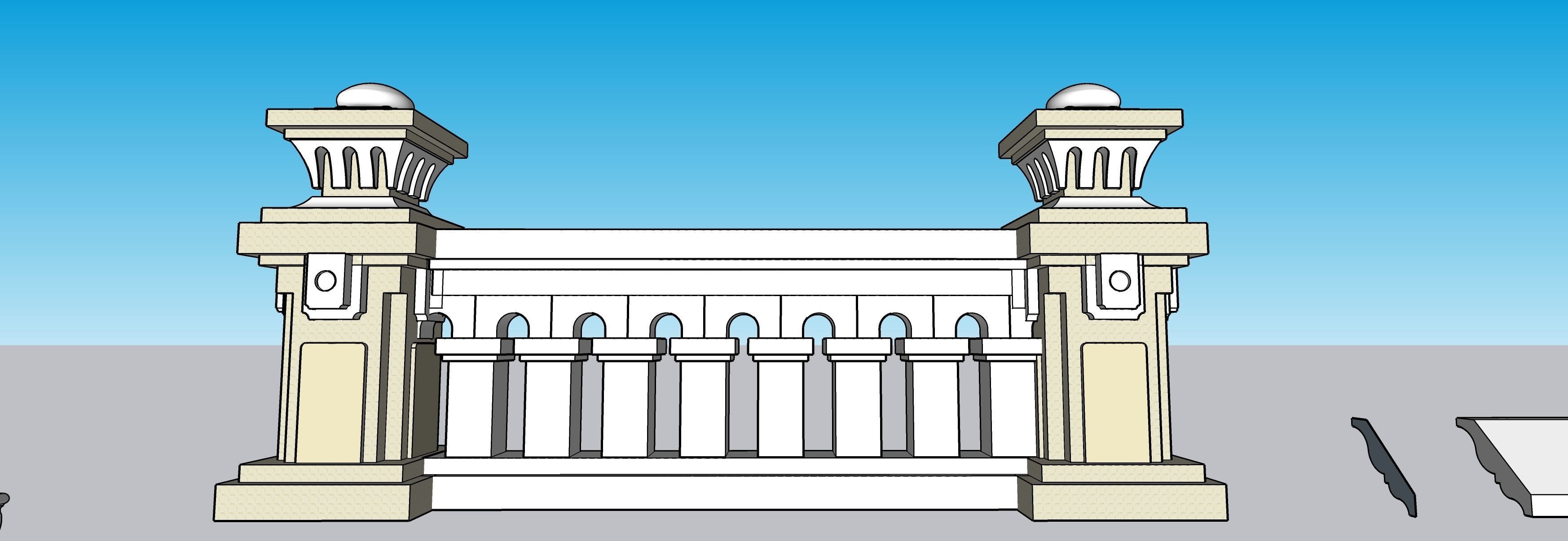 Classic columns collection 3D model Low-poly 3D model_13