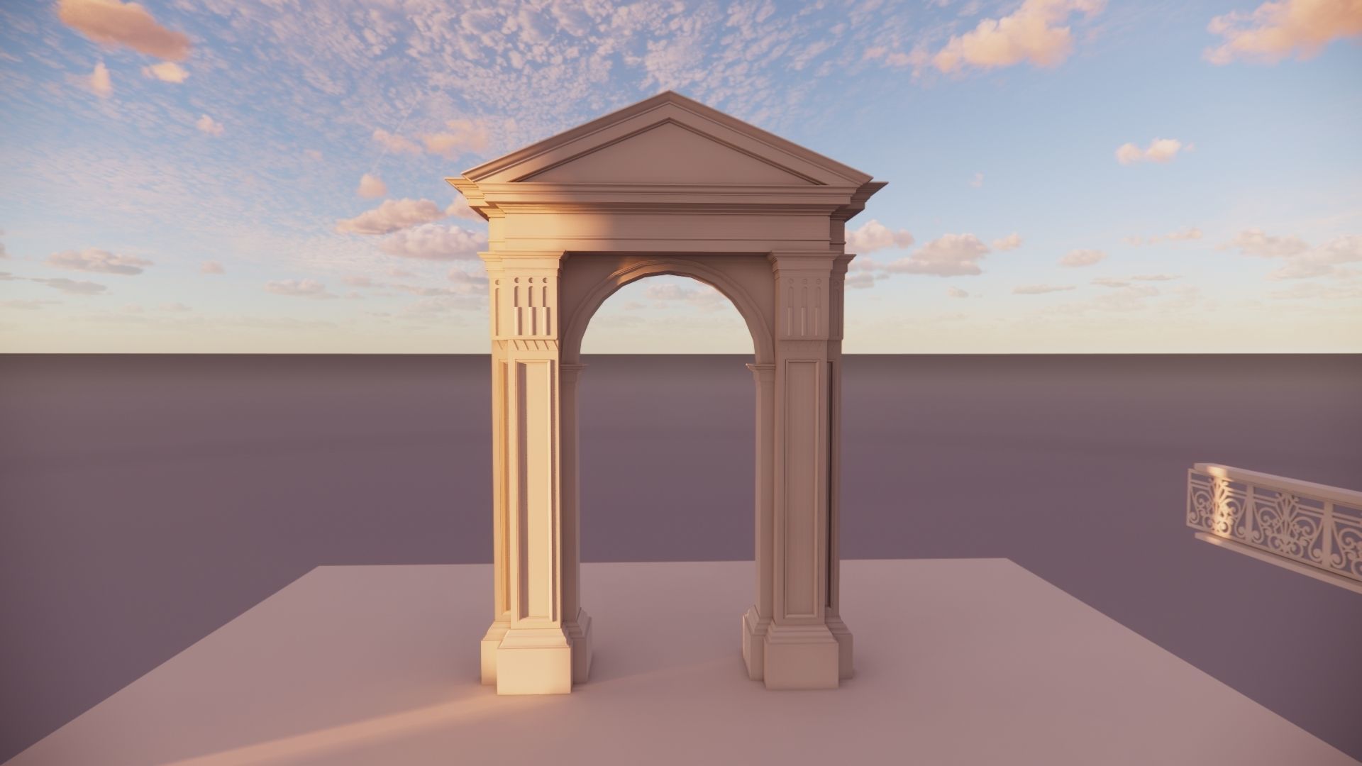 Classic columns collection 3D model Low-poly 3D model_9