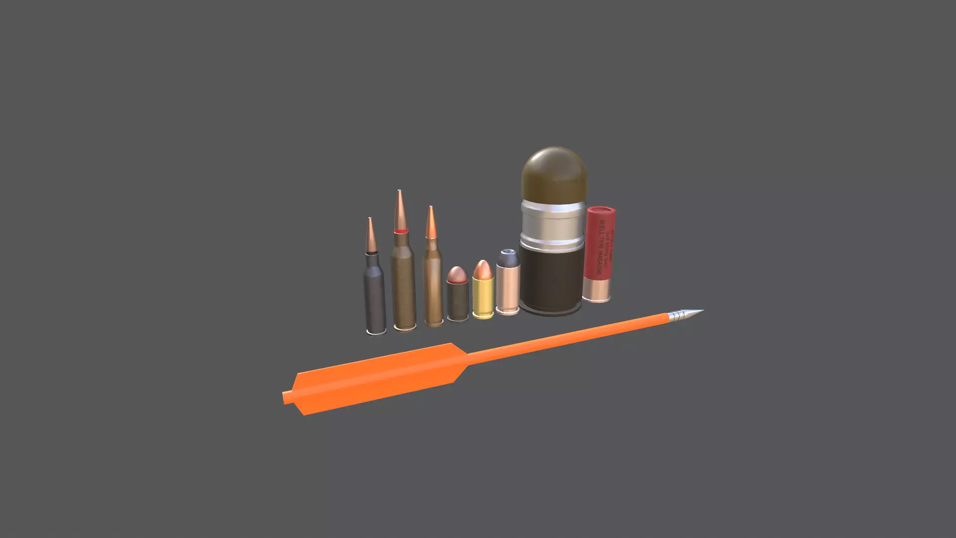The ammo kit Low-poly 3D model