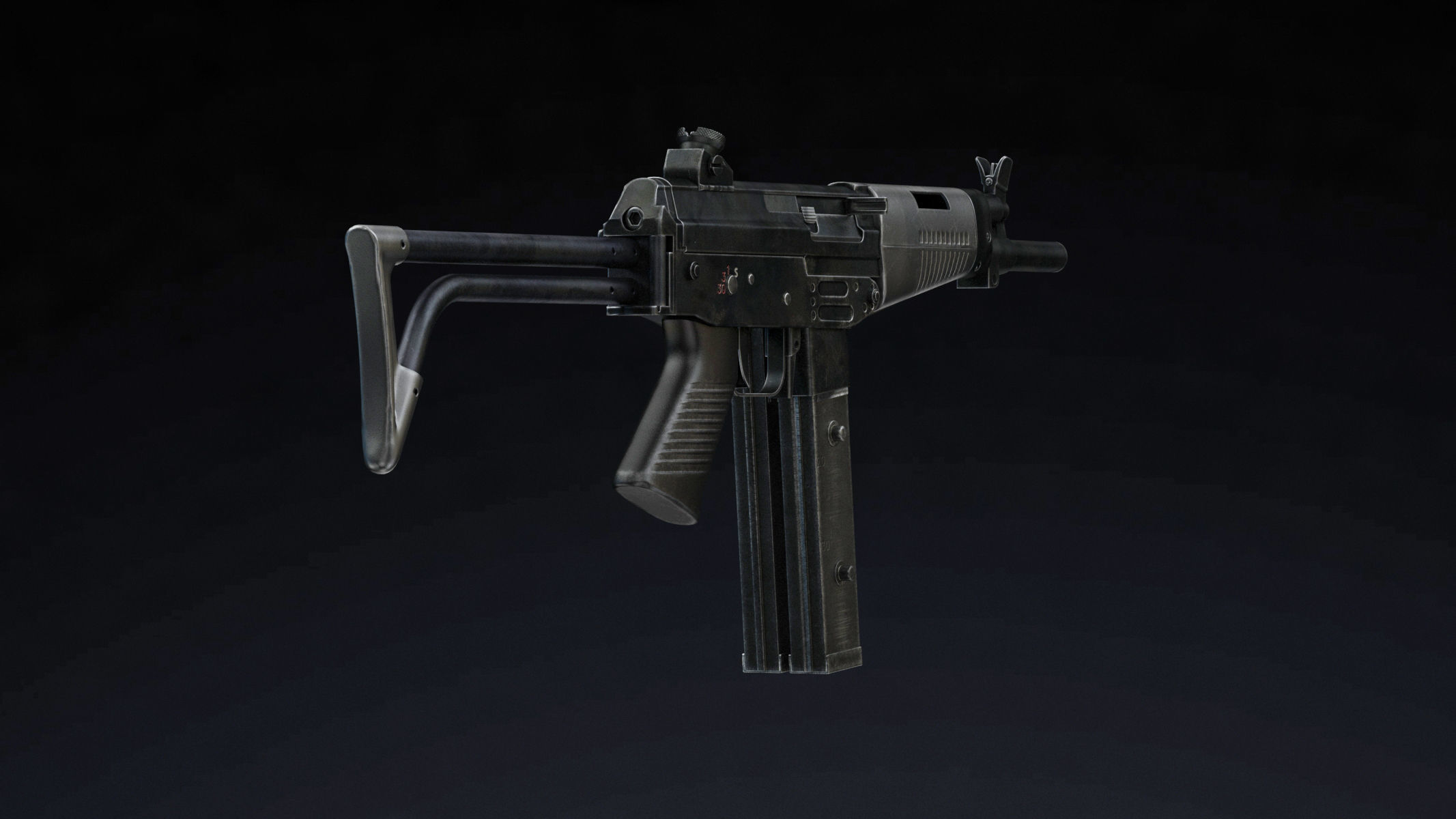 FAMAE SAF Low Poly Low-poly 3D model_1