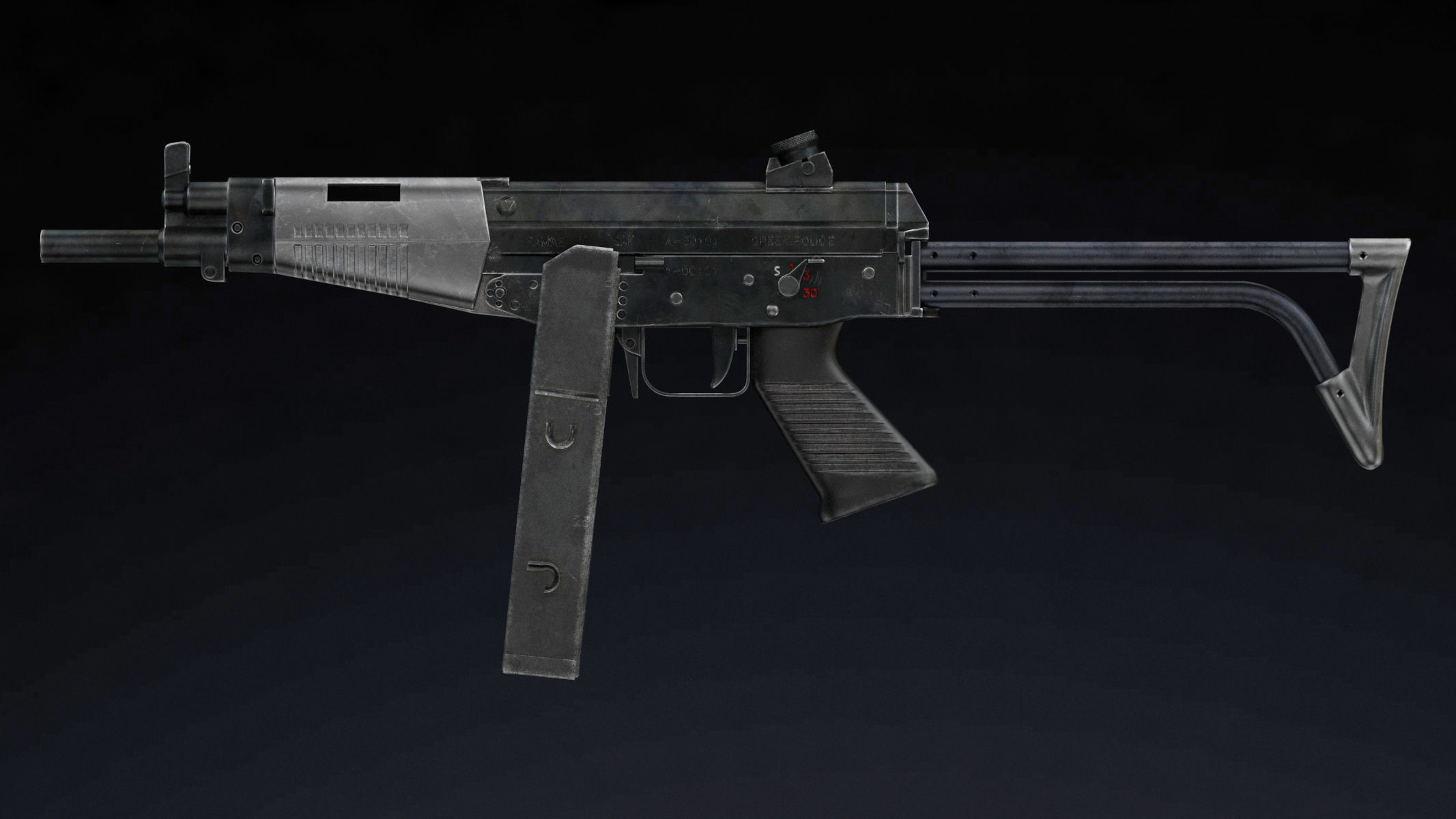 FAMAE SAF Low Poly Low-poly 3D model_3