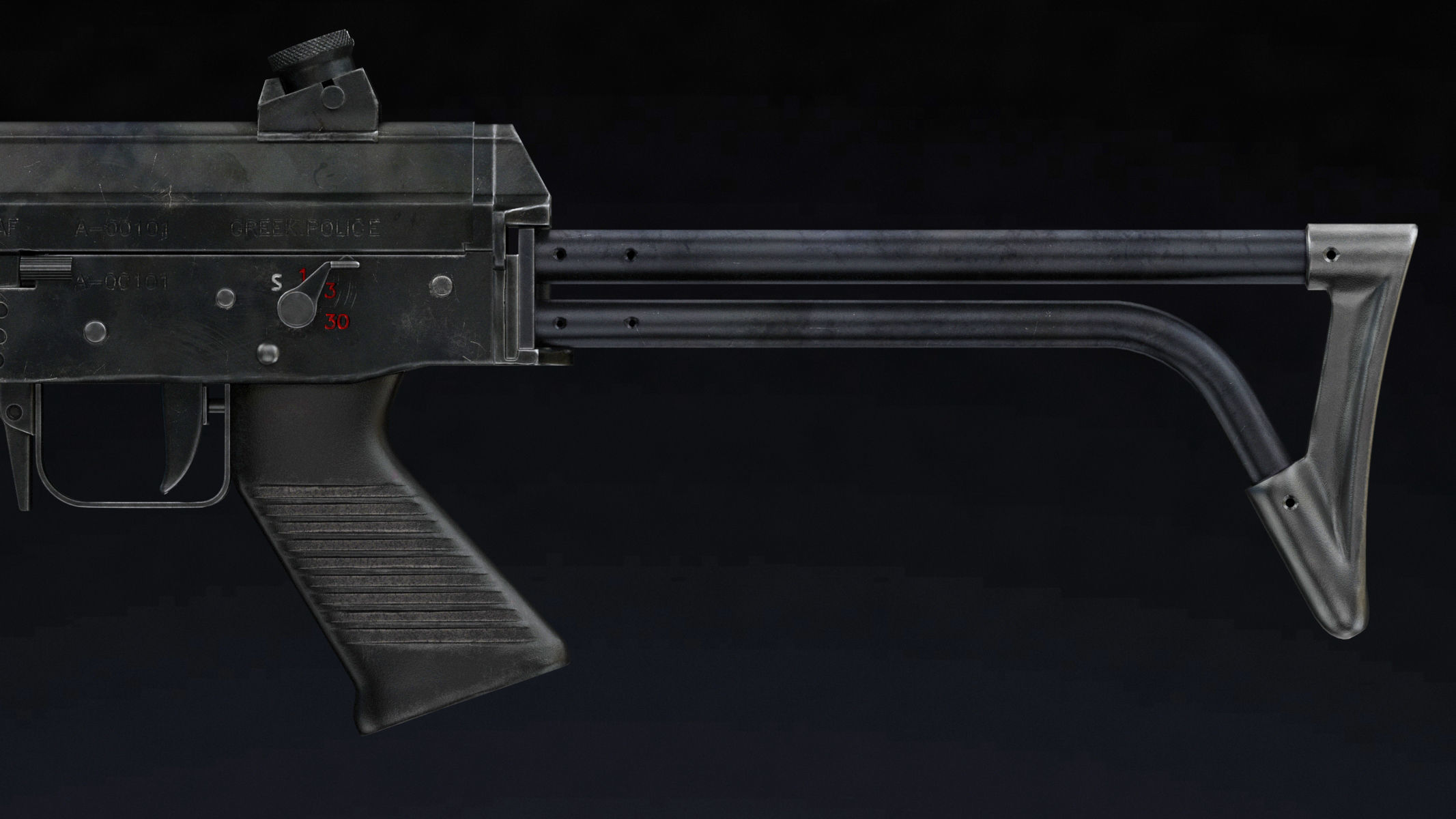 FAMAE SAF Low Poly Low-poly 3D model_8