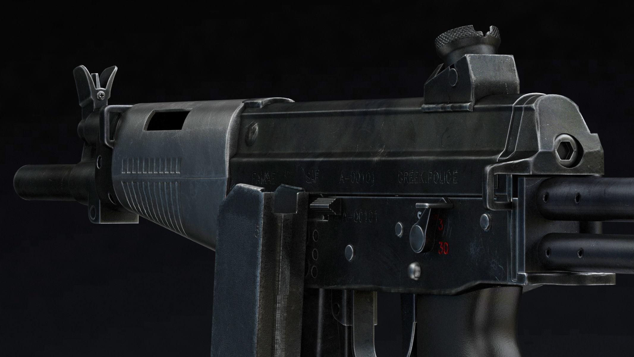 FAMAE SAF Low Poly Low-poly 3D model_7