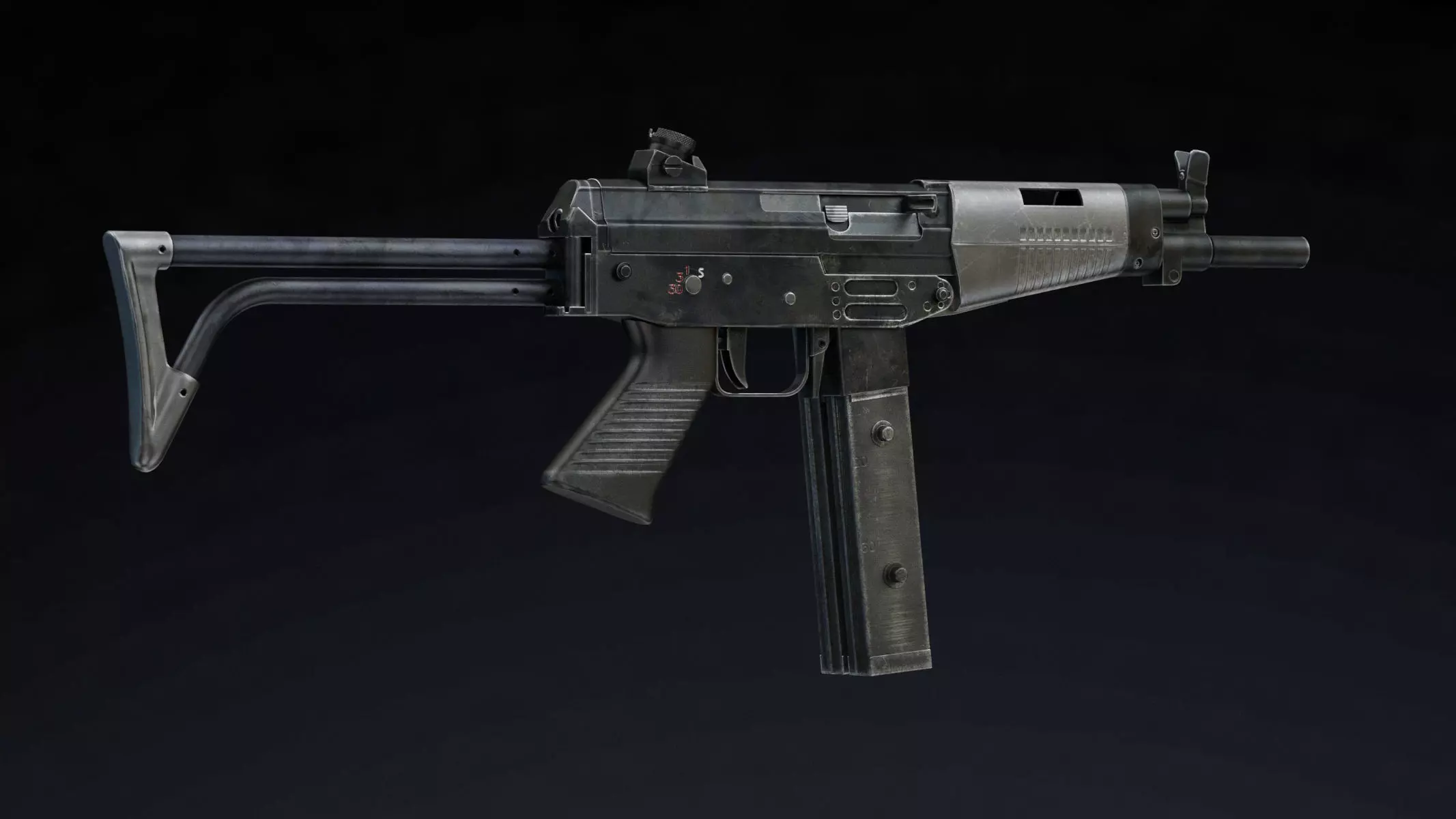 FAMAE SAF Low Poly Low-poly 3D model_0