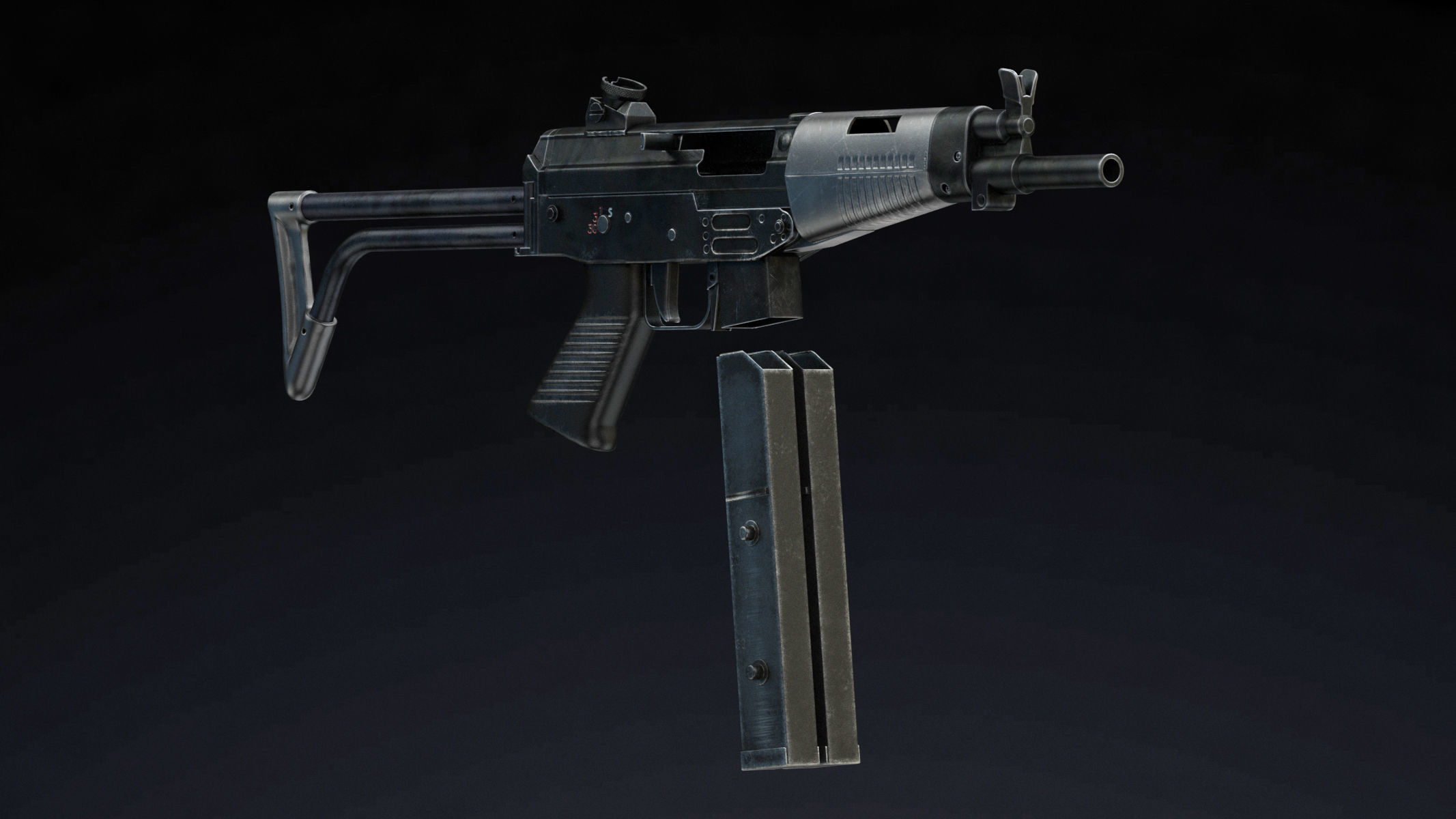 FAMAE SAF Low Poly Low-poly 3D model_4