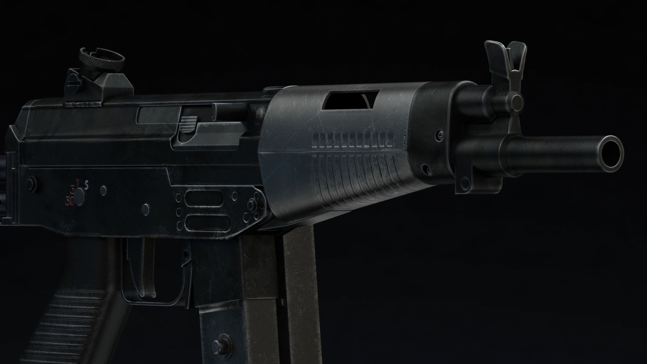 FAMAE SAF Low Poly Low-poly 3D model_9