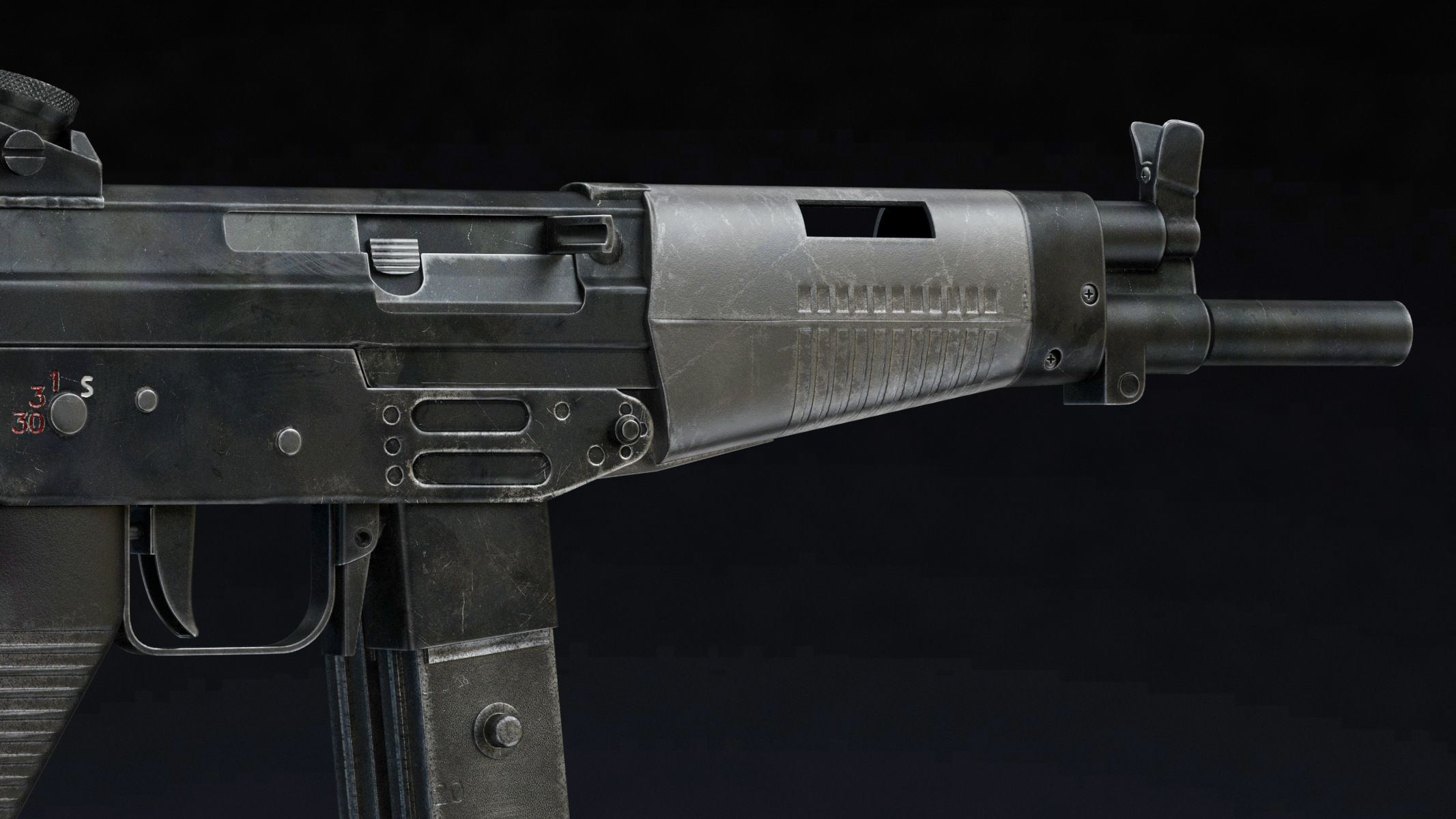 FAMAE SAF Low Poly Low-poly 3D model_5