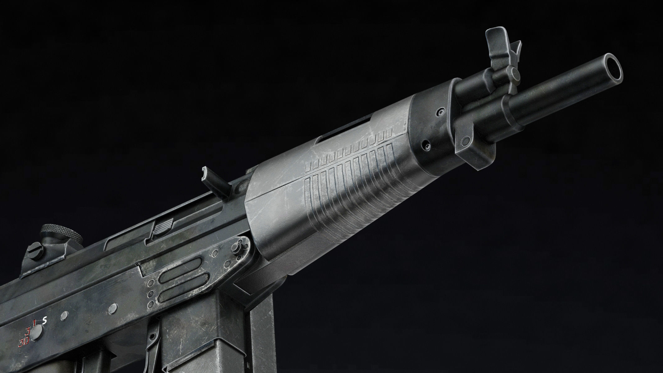 FAMAE SAF Low Poly Low-poly 3D model_12